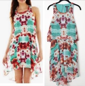 BISOU BISOU Bright Tropical Floral Tiered Dress 4